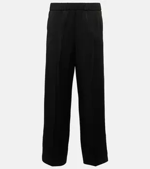 Прямые брюки с высокой посадкой Jil Sander, черный