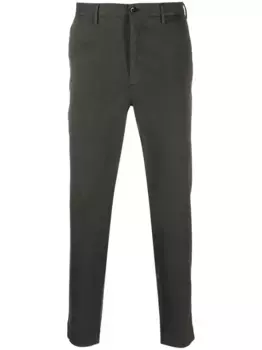 Прямые брюки с заниженной талией Incotex, зеленый