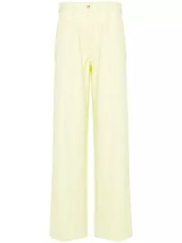 Прямые брюки с завышенной талией Forte Forte, зеленый