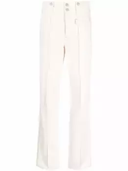 Прямые брюки с завышенной талией ISABEL MARANT, нейтральный