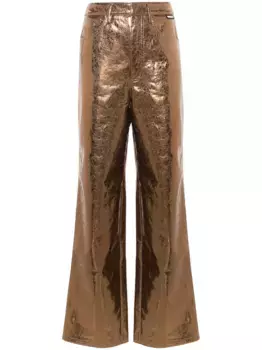Прямые брюки с завышенной талией ROTATE BIRGER CHRISTENSEN, золотой