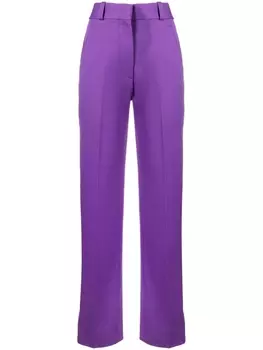 Прямые брюки с завышенной талией Victoria Beckham, фиолетовый