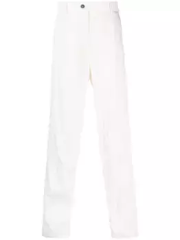 Прямые брюки с жатым эффектом GIORGIO ARMANI, нейтральный