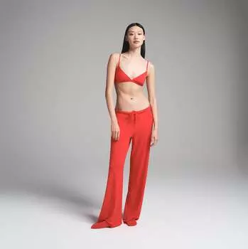 Прямые брюки SKIMS, цвет ruby