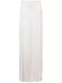 Прямые брюки со складками Alberta Ferretti, белый