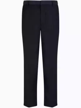 Прямые брюки со складками Armani Exchange, синий