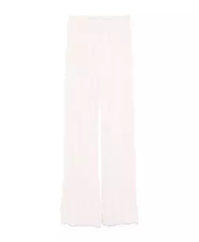 Прямые брюки со складками и завышенной талией Forte Forte, бежевый