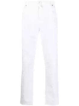 Прямые брюки со складками Incotex, белый