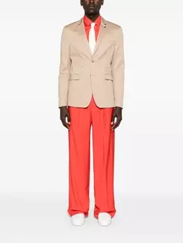 Прямые брюки со складками Patrizia Pepe, красные