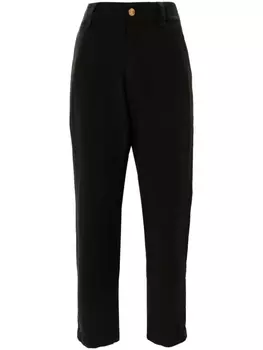 Прямые брюки со складками PT Torino, черный