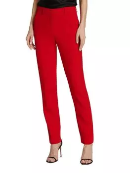 Прямые брюки со складками Samantha Michael Kors, цвет Poppy Red