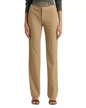 Прямые брюки со средней посадкой Ralph Lauren, цвет Tan/Beige
