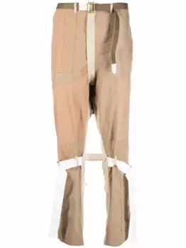 Прямые брюки со вставками Children Of The Discordance, нейтральный