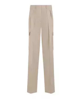 Прямые брюки Sportmax, бежевый
