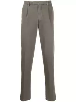 Прямые брюки средней посадки Boglioli, зеленый