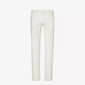 Прямые брюки средней посадки из смесового хлопка Eleventy, цвет ice