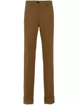 Прямые брюки средней посадки MIU MIU, зеленый