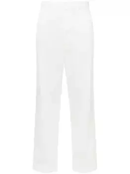 Прямые брюки средней посадки MM6 Maison Margiela, белый