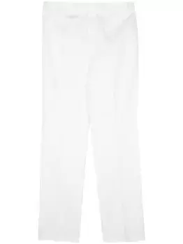 Прямые брюки средней посадки THOM BROWNE, белый