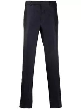 Прямые брюки средней посадки Zegna, синий