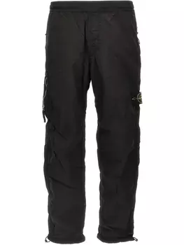 Прямые брюки Stone Island Compass Badge, черный