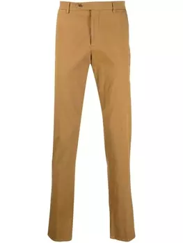 Прямые брюки строгого кроя Lardini, коричневый