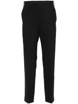 Прямые брюки строгого кроя со складками PT Torino, черный