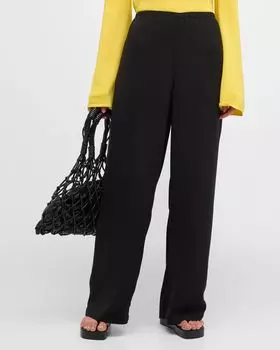 Прямые брюки The Monaco из коллаборации с Sofia Richie Grainge Solid and Striped, цвет Noir