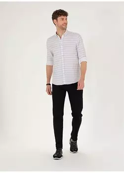 Прямые черные мужские джинсовые брюки с нормальной талией и нормальными штанинами LEROY2-E Pierre Cardin, черный