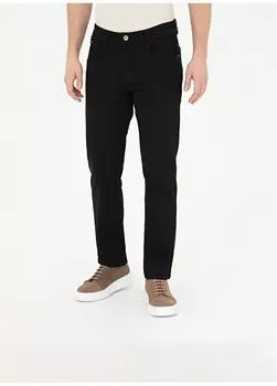 Прямые черные мужские джинсовые брюки с нормальной талией и нормальными штанинами BEND Pierre Cardin, черный