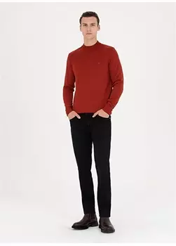 Прямые черные мужские джинсовые брюки с нормальной талией Pierre Cardin