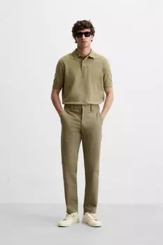 Прямые чиносы ZARA, кэмел