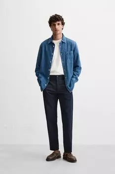 Прямые чиносы ZARA, темно-синий