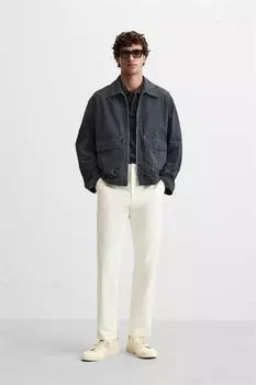 Прямые чиносы ZARA, устрично-белый