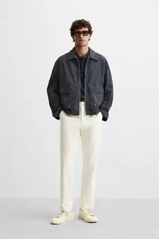 Прямые чиносы ZARA, устрично-белый