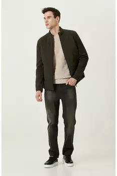 Прямые джинсовые брюки антрацитового цвета Network, серый