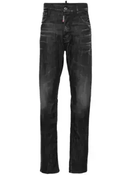 Прямые джинсы 642 с эффектом потертости DSQUARED2, серый