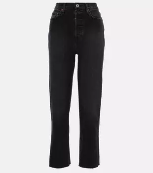 Прямые джинсы 70-х годов Stove Pipe Re/Done, цвет washed noir