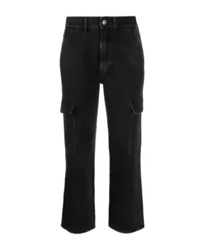 Прямые джинсы 7 For All Mankind, черный