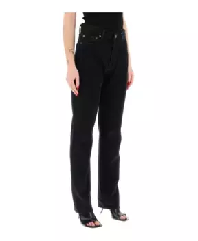 Прямые джинсы Agolde, черный