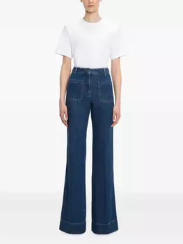 Прямые джинсы Alina Victoria Beckham, синий