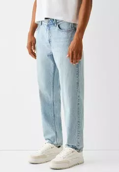 Прямые джинсы Bershka, светло-голубой