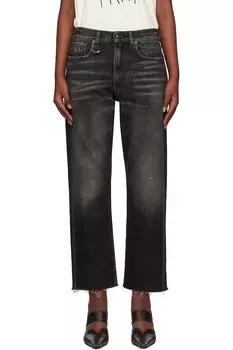 Прямые джинсы-бойфренды R13, черный