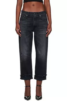 Прямые джинсы-бойфренды R13, черный
