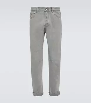 Прямые джинсы Brunello Cucinelli, серый