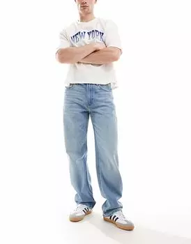 Прямые джинсы Calvin Klein Jeans 90-х годов средней степени стертости