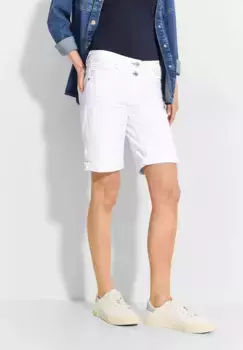 Прямые джинсы Cecil, длина-бермуды, белый