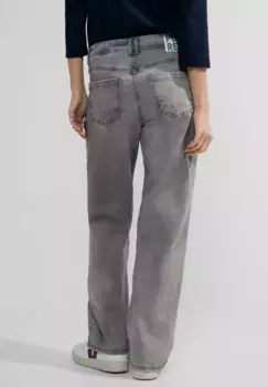 Прямые джинсы Cecil, завышенная талия, цвет Light Grey Stone Wash
