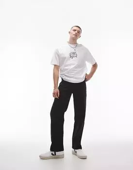 Прямые джинсы черного цвета Topman