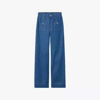 Прямые джинсы Claudie Pierlot с высокой посадкой, синий